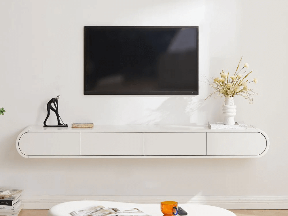 Doğal Ahşap Tv Ünitesi Modelleri Örnekleri